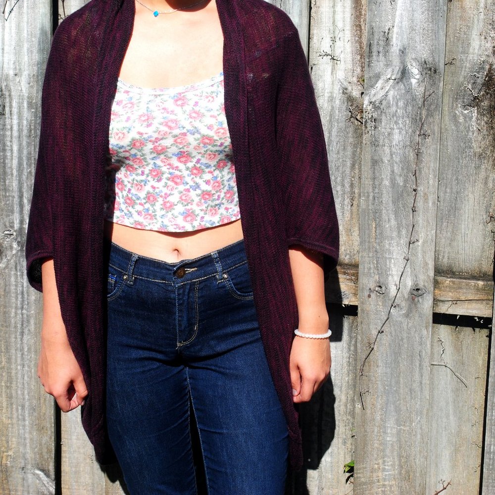 Over-Sized Burgundy Sweater